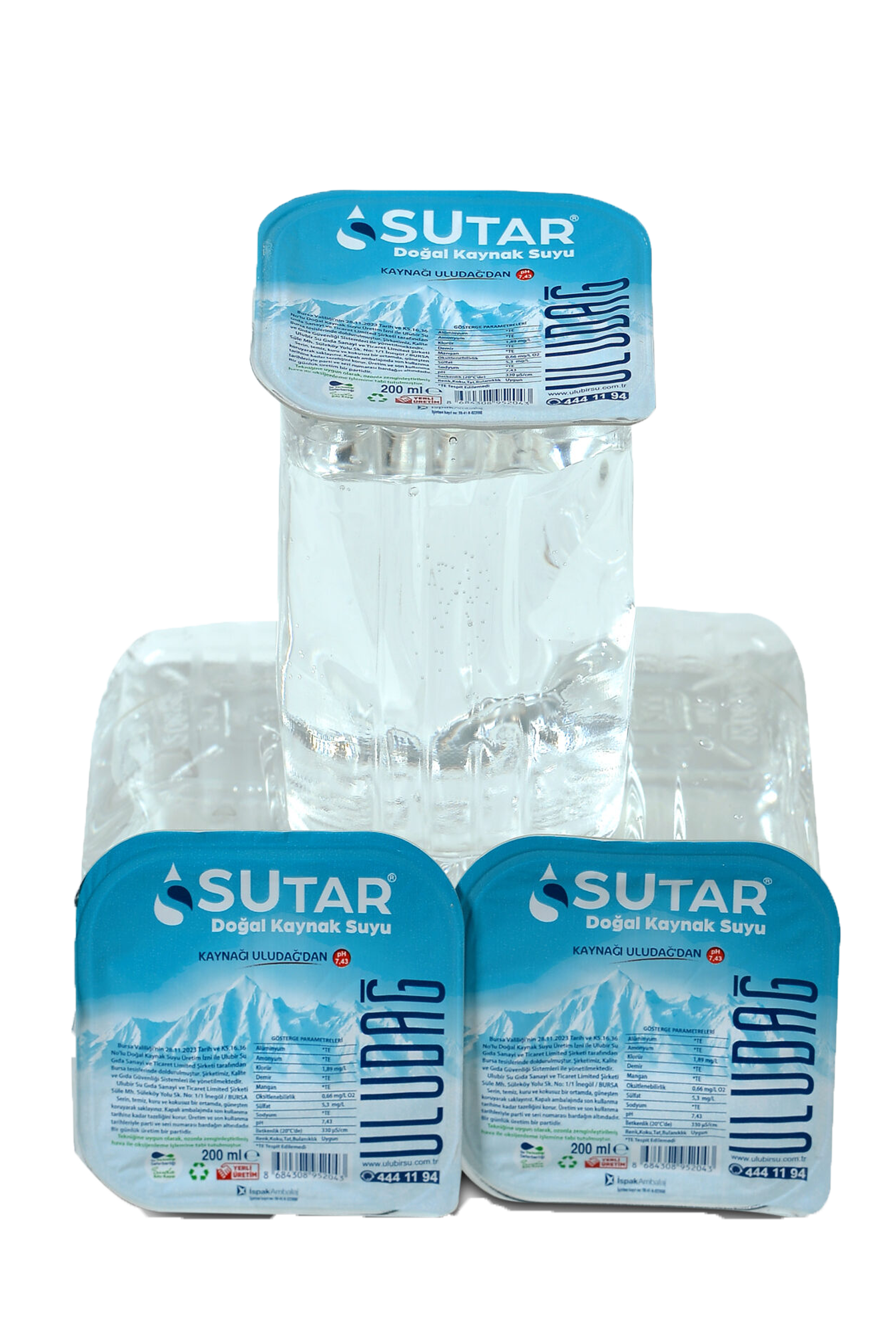 Sutar 200 ML Bardak Doğal Kaynak Suyu